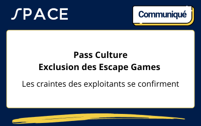 Communiqué : Exclusion des Escape Games du dispositif Pass Culture, les craintes des exploitants se confirment